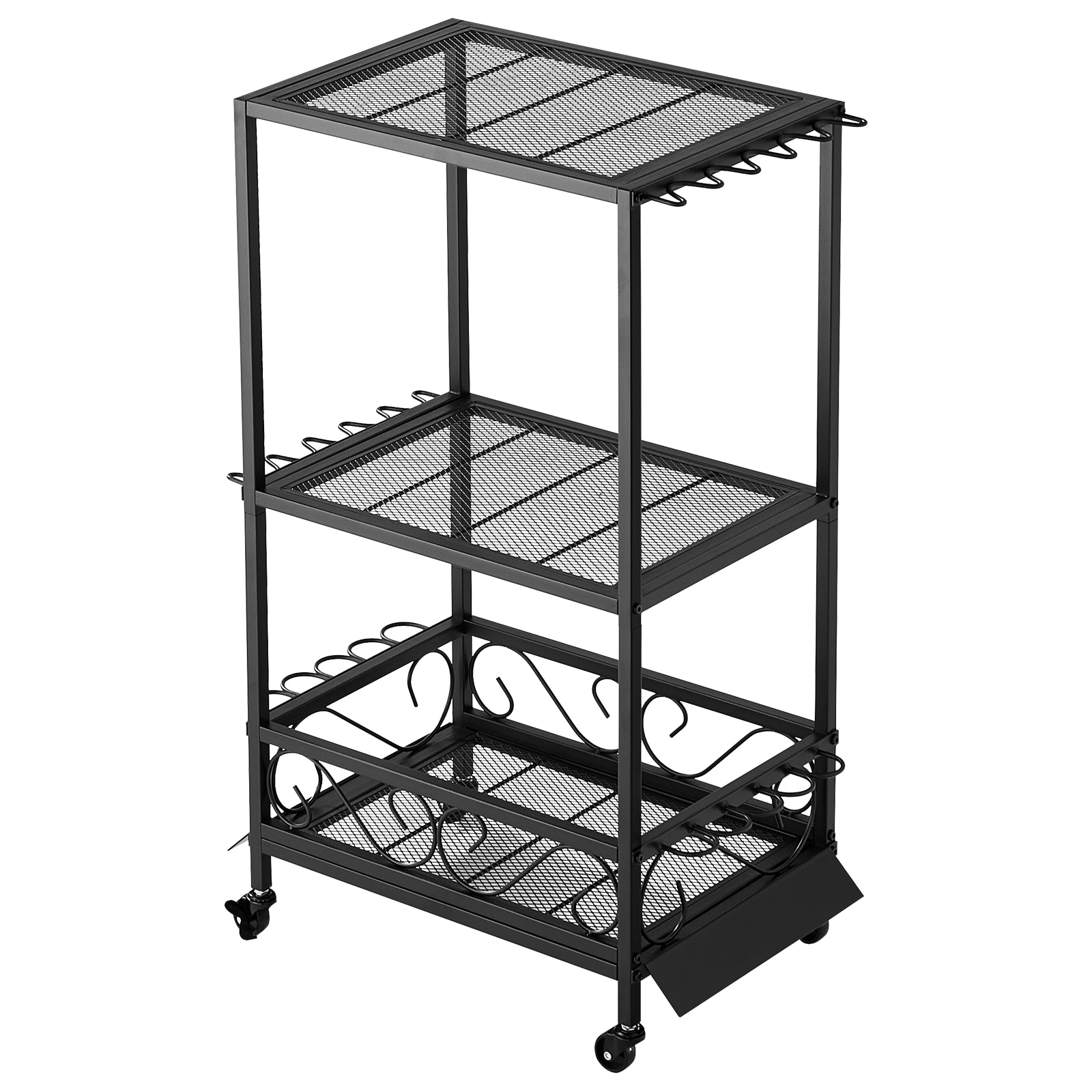 Fishing Rod Holder Storage Rack Cart With Wheels For Garage_voghion.com